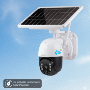 Cámara de seguridad de un lente, con panel solar vc9-4g