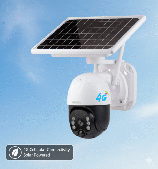 Cámara de seguridad de un lente, con panel solar vc9-4g