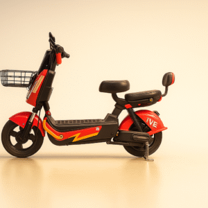Scooter eléctrica roja brillante