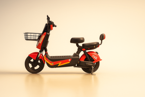 Scooter eléctrica roja brillante